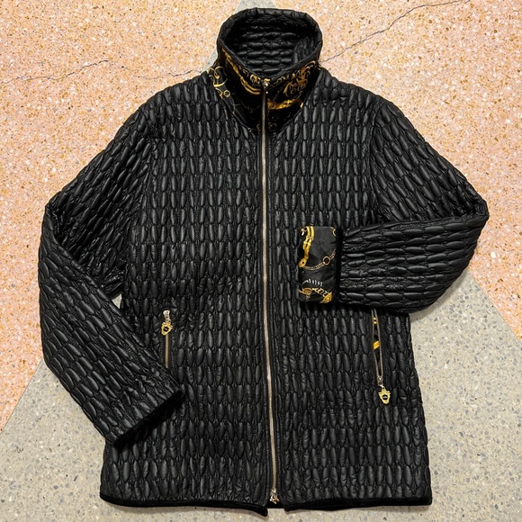 D&G ZILI INC Black Quilt-Like Unisex Slight Puffer Jacket Womens XL, Mens Small - Picture 2 of 4
